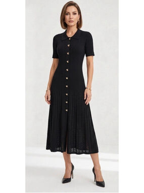 sandro pearl bead knit maxi dress Sandro Pearl Bead Knitted Maxi Dress - White